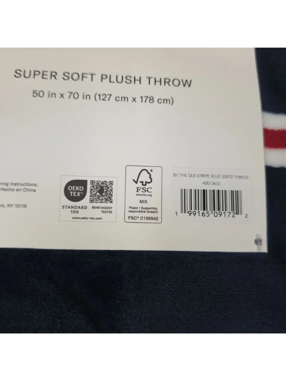 Tommy Hilfiger Super Soft Plush Throw Blanket 50